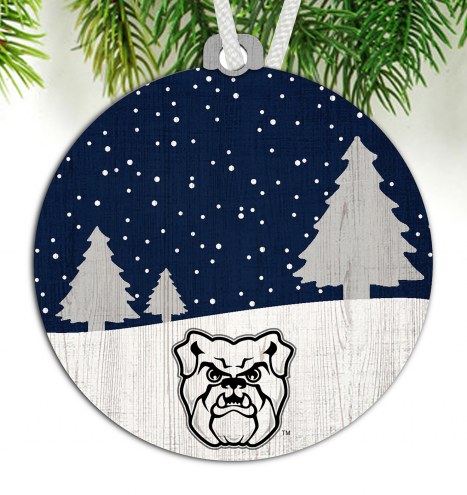 Butler Bulldogs Snow Scene Ornament