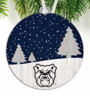 Butler Bulldogs Snow Scene Ornament