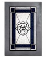 Butler Bulldogs Stained Glass with Frame