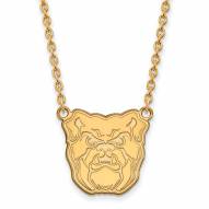 Butler Bulldogs Sterling Silver Gold Plated Large Pendant Necklace