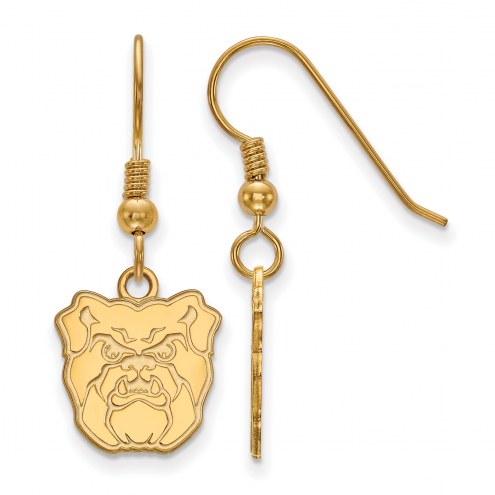 Butler Bulldogs Sterling Silver Gold Plated Small Dangle Earrings