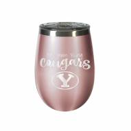 BYU Cougars 10 oz. Rose Gold Blush Wine Tumbler