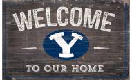 BYU Cougars 11" x 19" Welcome to Our Home Sign