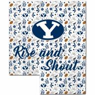 BYU Cougars 12" Floral State Sign