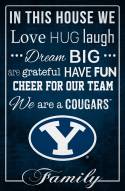 BYU Cougars 17" x 26" In This House Sign