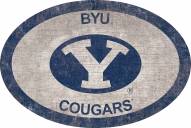 BYU Cougars 46" Team Color Oval Sign