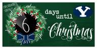 BYU Cougars 6" x 12" Chalk Christmas Countdown Sign