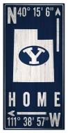 BYU Cougars 6" x 12" Coordinates Sign