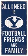 BYU Cougars 6" x 12" Friends & Family Sign
