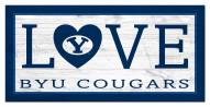 BYU Cougars 6" x 12" Love Sign