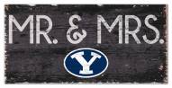 BYU Cougars 6" x 12" Mr. & Mrs. Sign