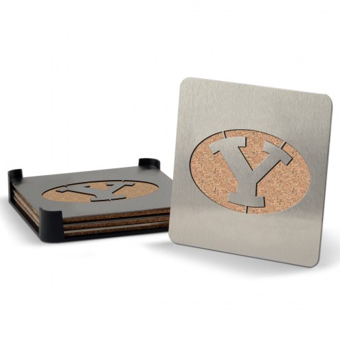BYU Cougars Boasters Stainless Steel Coasters - Set of 4