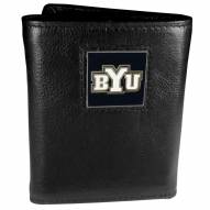 BYU Cougars Deluxe Leather Tri-fold Wallet