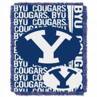 BYU Cougars Double Play Woven Throw Blanket