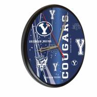 BYU Cougars Digitally Printed Wood Clock
