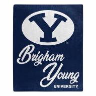 BYU Cougars Signature Raschel Throw Blanket