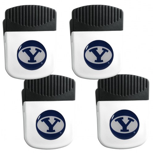 BYU Cougars 4 Pack Chip Clip Magnet with Bottle Opener