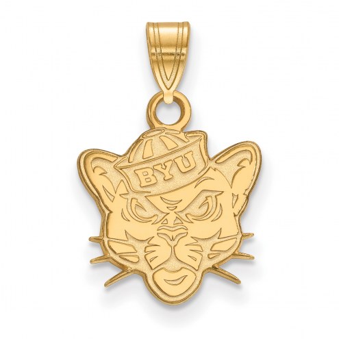 BYU Cougars Sterling Silver Gold Plated Small Pendant