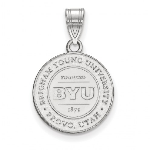 BYU Cougars Sterling Silver Medium Crest Pendant