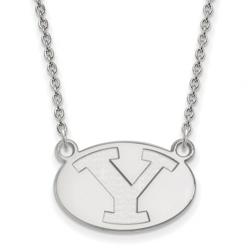BYU Cougars Sterling Silver Small Pendant Necklace
