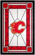 Calgary Flames 11" x 19" Stained Glass Sign