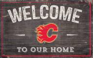 Calgary Flames 11" x 19" Welcome to Our Home Sign