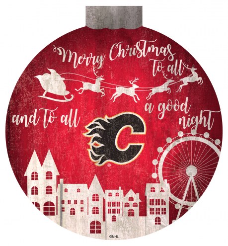 Calgary Flames  12&quot; Christmas Village Wall Art