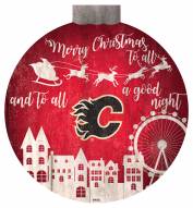 Calgary Flames 12" Christmas Village Wall Art