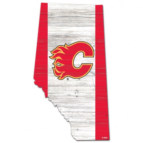 Calgary Flames  15&quot; Flag Cutout Sign