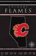 Calgary Flames  17" x 26" Coordinates Sign