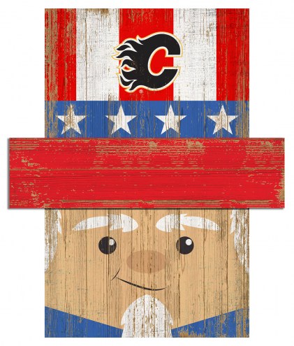 Calgary Flames 19&quot; x 16&quot; Patriotic Head