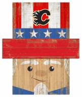Calgary Flames 19" x 16" Patriotic Head