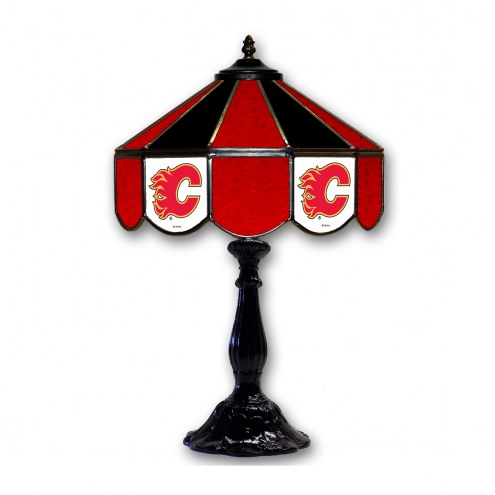 Calgary Flames 21&quot; Glass Table Lamp