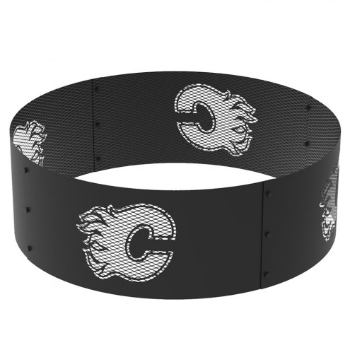 Calgary Flames 36&quot; Round Steel Fire Ring