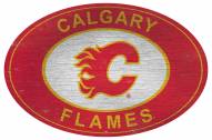 Calgary Flames 46" Heritage Logo Oval Sign