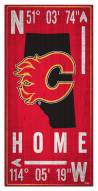 Calgary Flames  6" x 12" Coordinates Sign