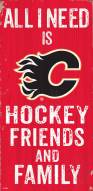 Calgary Flames 6" x 12" Friends & Family Sign