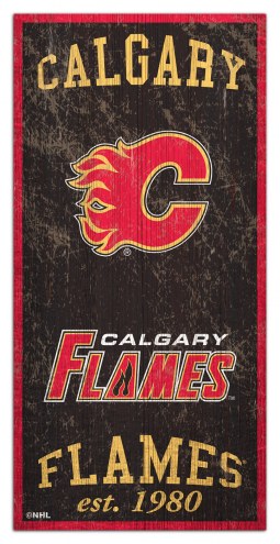Calgary Flames  6&quot; x 12&quot; Heritage Sign