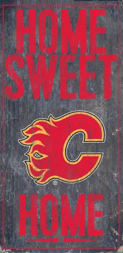 Calgary Flames 6&quot; x 12&quot; Home Sweet Home Sign