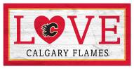Calgary Flames 6" x 12" Love Sign