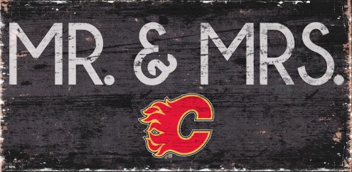 Calgary Flames 6&quot; x 12&quot; Mr. & Mrs. Sign