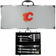 Calgary Flames 8 Piece Stainless Steel BBQ Set w/Metal Case