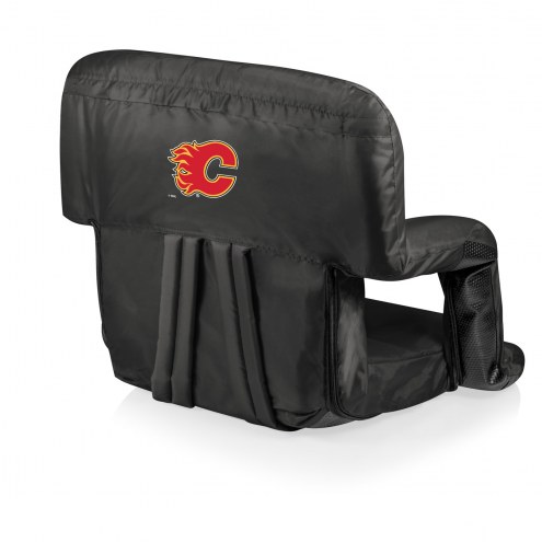 Calgary Flames Black Ventura Portable Outdoor Recliner