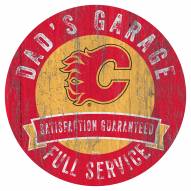 Calgary Flames Dad's Garage Sign