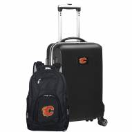 Calgary Flames Deluxe 2-Piece Backpack & Carry-On Set