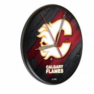 Calgary Flames Digitally Printed Wood Clock
