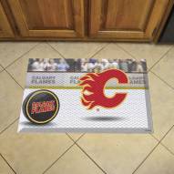 Calgary Flames Puck Scraper Door Mat