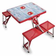 Calgary Flames Red Sports Folding Picnic Table