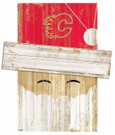 Calgary Flames Santa Head Sign