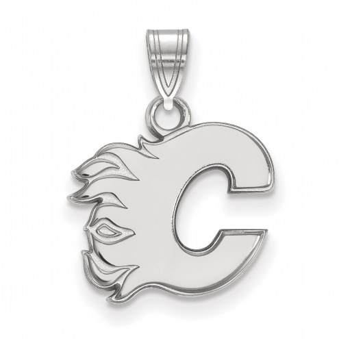 Calgary Flames Sterling Silver Small Pendant